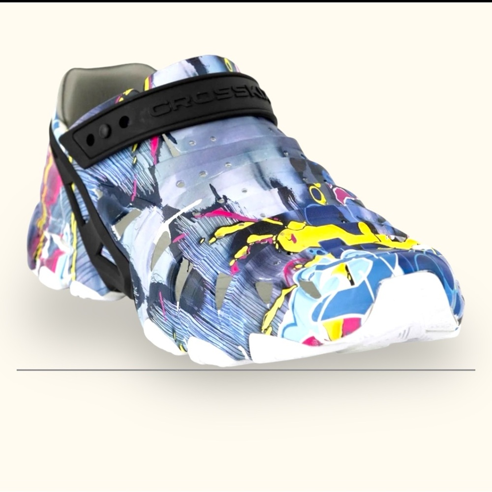 Men’s 9/ W 12 Crosskix 2.0‎ Ltd Edition Artist Graffiti Shoes NWT - Picture 3 of 6